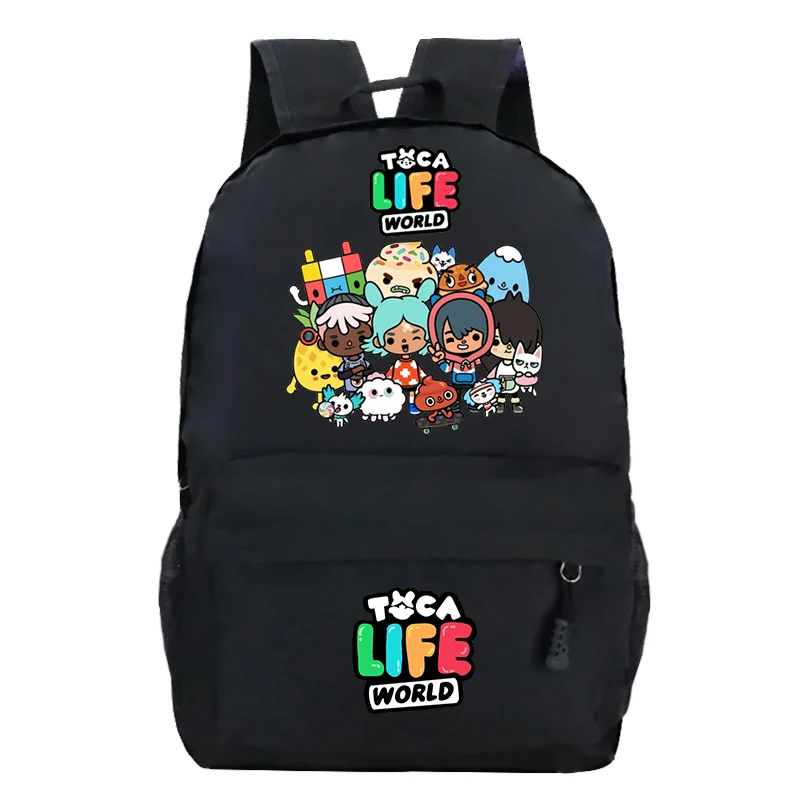 Game Toca Life World Backpack Men Women Toca Boca Life World Classic Water Resistant Rucksack School Backpack Game Laptop Bag