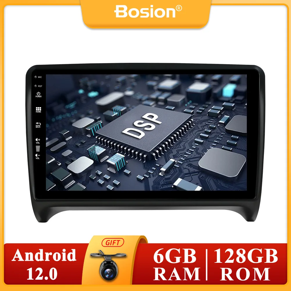 

6G+128G DSP Carplay Android 12 Car Radio Multimedia Player For Audi TT MK2 8J 2006-2012 GPS Navi RDS SWC DAB+BT AUX WIFI FM AM