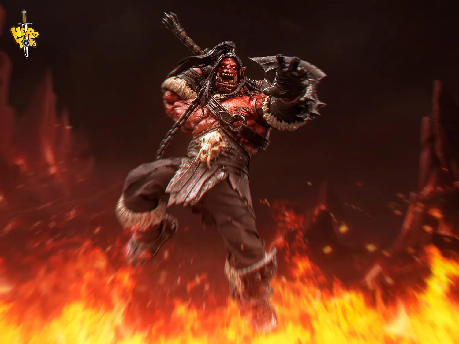 Фото В наличии: Коллекционная фигурка оркского воина-военачальника Орды Grommash Hellscream (серия Hero Toys Fel Energy) – игрушка-подарок №5