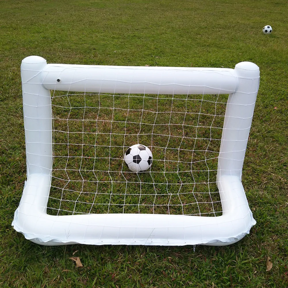 Надувные футбольные ворота 160 см с сеткой надувные плавающие (1 шт. + 1 футбольный