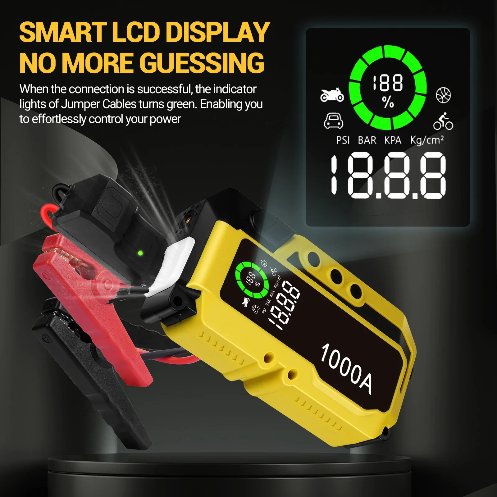 Аварийный усилитель стартеры с воздушным насосом накачивающий шины портативный