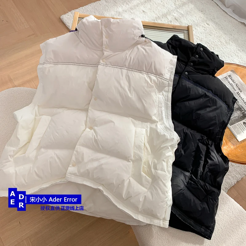High quality down jacket waistcoat women's autumn and winter new loose stand collar thickened white duck down sleeveless coat
