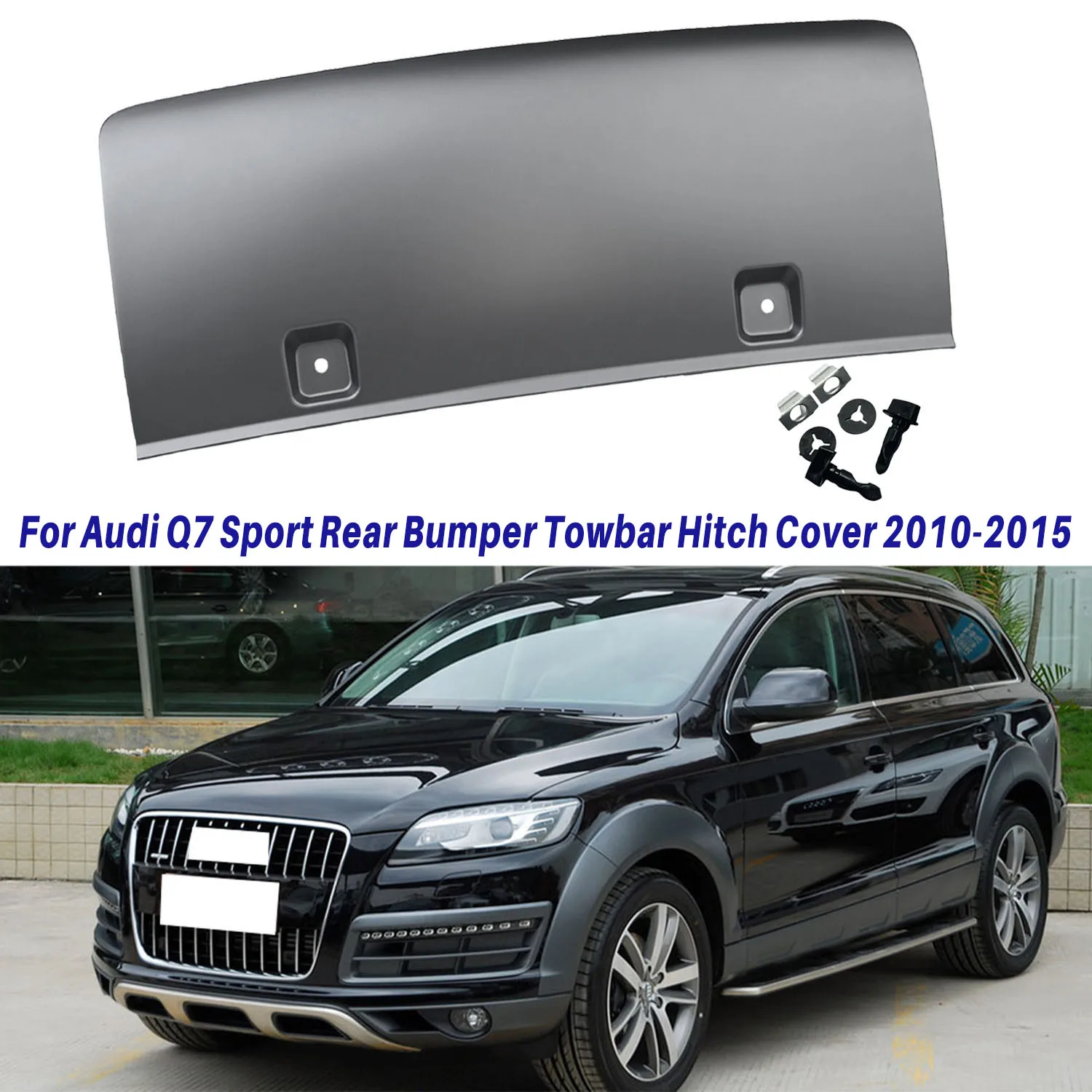 

Для Audi Q7 4L S LINE Sport 2010-2015 задний бампер, крышка фаркопа, крышка сцепного устройства прицепа, задняя средняя крышка прицепа, детали 4L0807819M