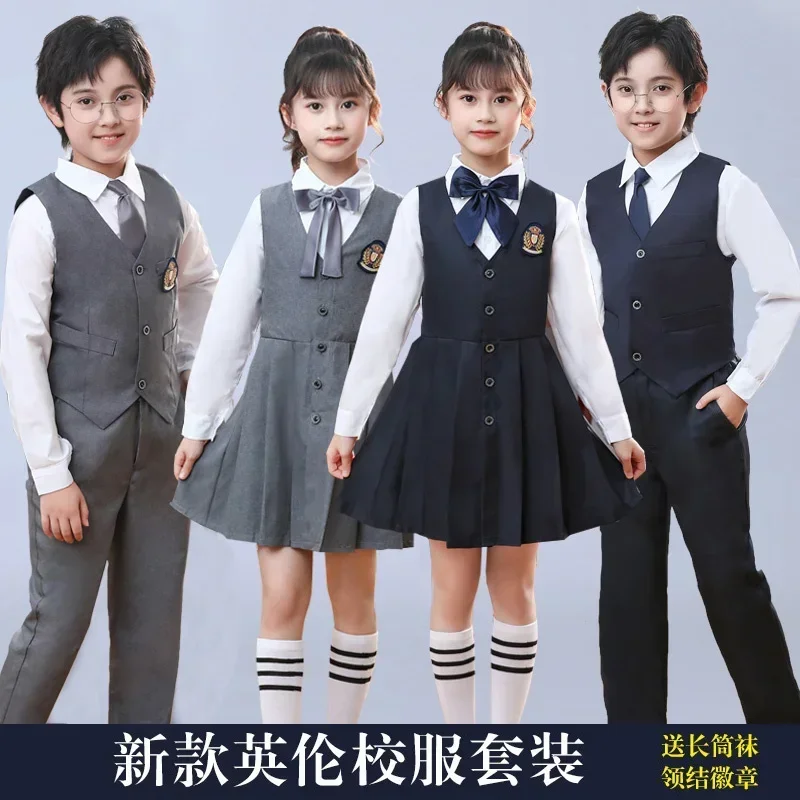 skirt korean school students' chorus performance clothes British uniforms poetry recitation