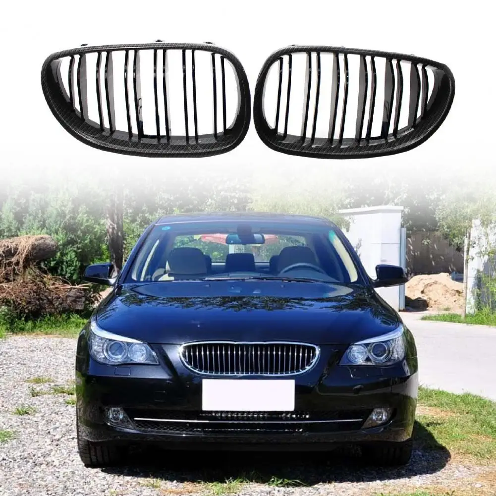 

2Pcs Center Grille Wear-resistant Anti-scratch Carbon Pattern Heat-resistant Kidney Grill 51712155446 51137065701 51137065061 fo