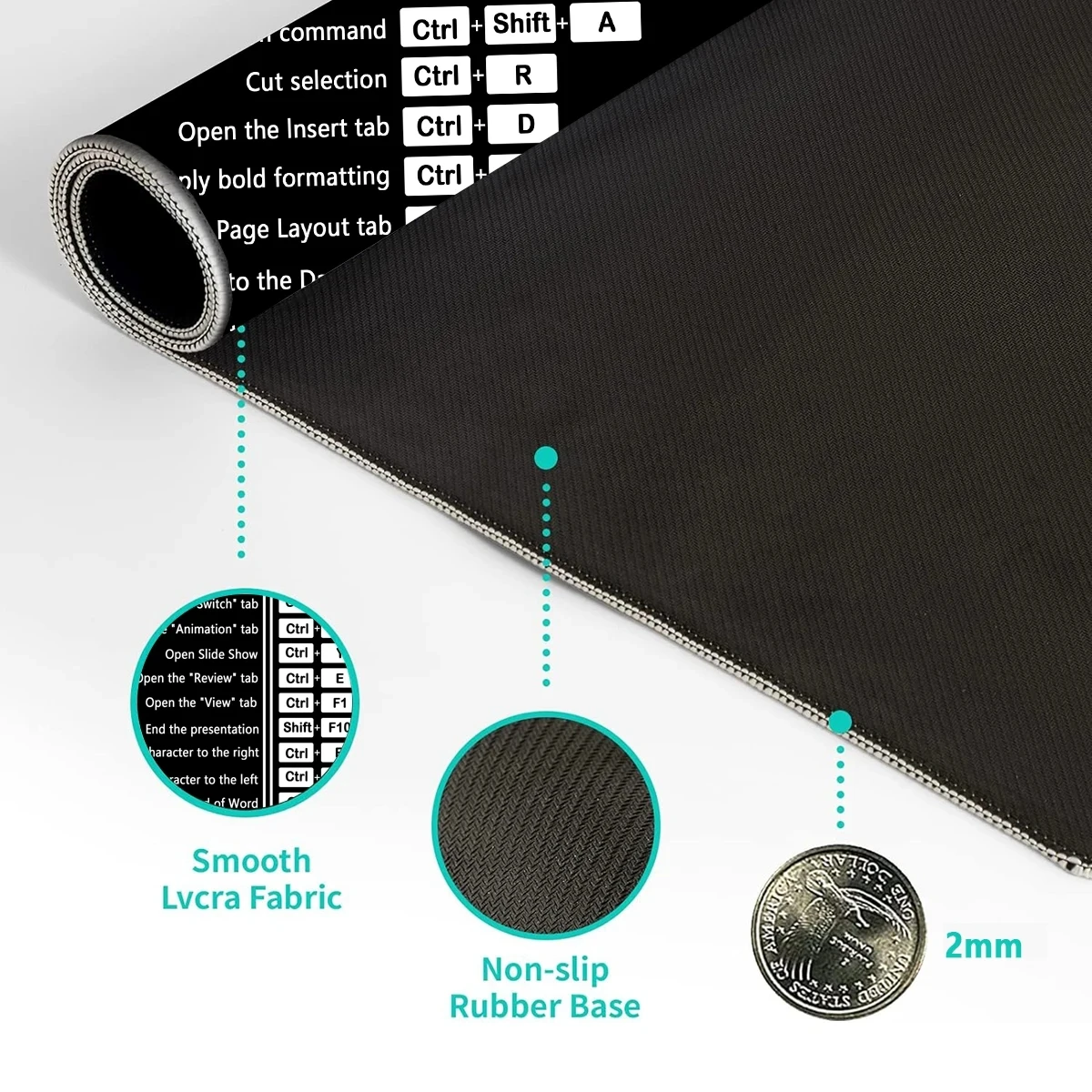 Коврик для мыши Pad Office Rug 80x30cm Table Mausepad с зажиженным антипроскальзывающим базовым