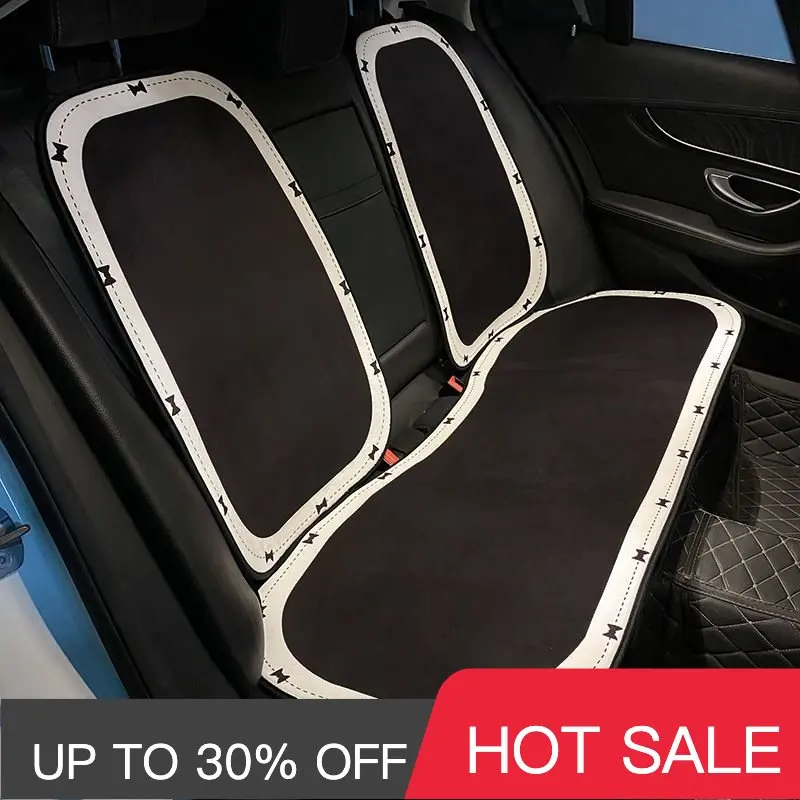 

Creative bow knot in black and white for warmth cute universal car seat covers car decorations for girl car decor