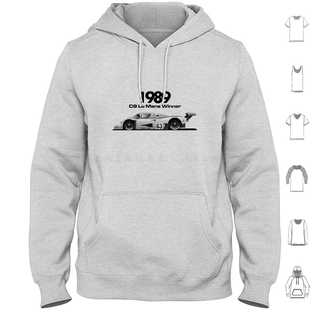 

1989 Sauber C9 Group C Prototype Race Car Hoodie cotton Long Sleeve Prototype Race Racecar Race Car Auto Racing Motorsports
