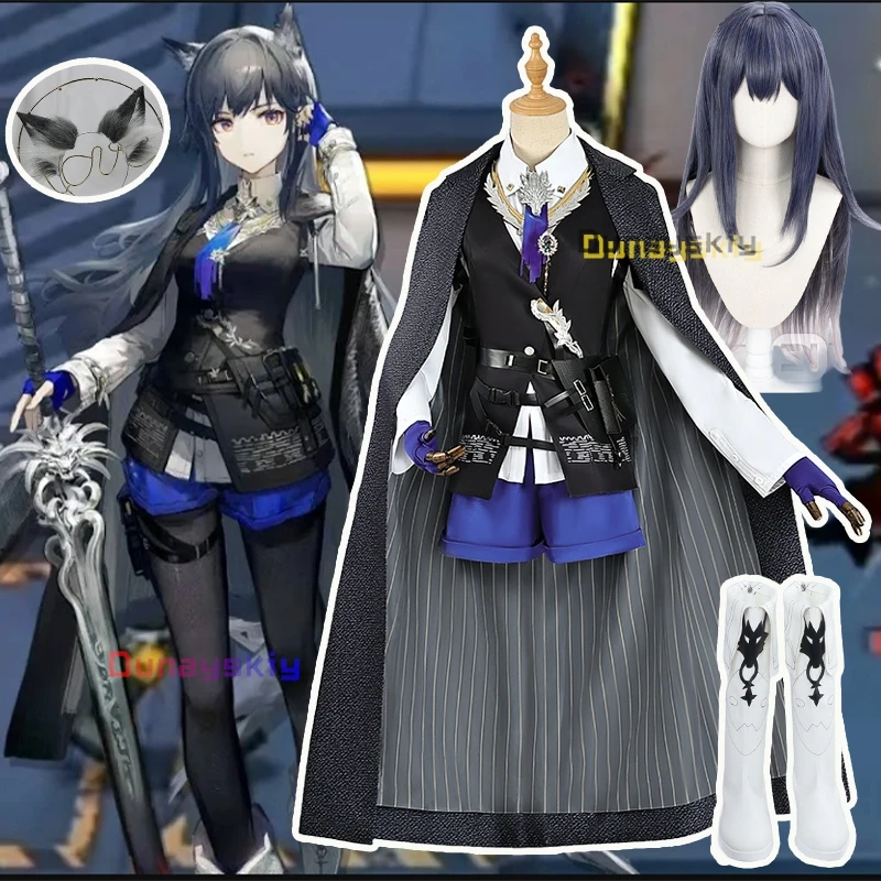 Боевой костюм Arknights Texas The Omertosa для косплея XS-3XL великолепная униформа женский