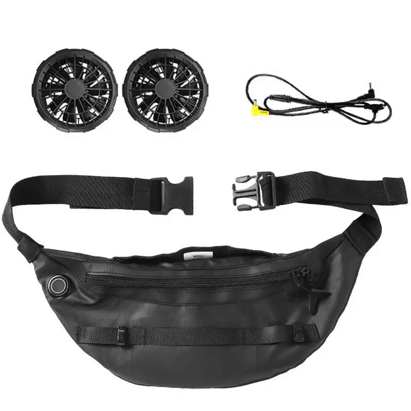 

Waterproof Fanny Pack With Fans Chest Belt Waist Bag Male Female Fanny Pack Pouch Adjustable Waist Pack Portable Running Bumbag