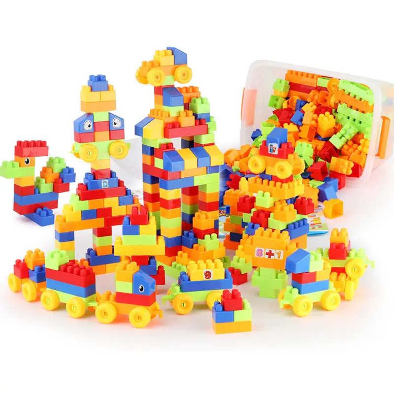 

250 строительные блоки из искусственного пластика для детей, большие частицы, кирпичи, сборные игрушки «сделай сам», обучающая игрушка для детей, детские подарки