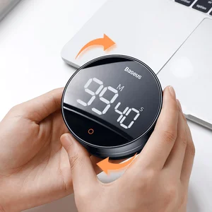 Xiomi Baseus Magnetic Countdown Alarm Clock Kitchen Timer Manual Digital Timer Stand Desk Clock Cooking Timer Study Stopwatch