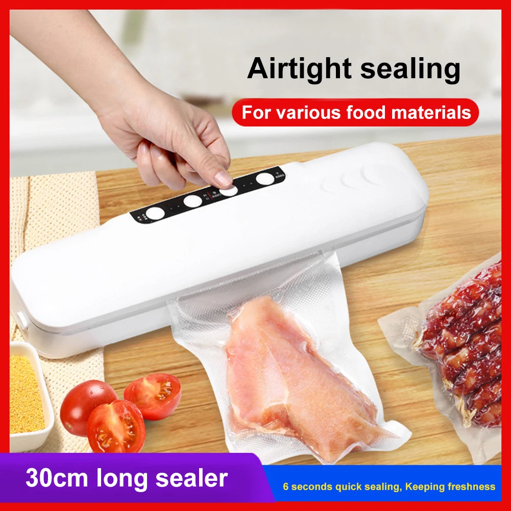 

Food Vacuum Sealer 220V/110V Automatic Commercial Household Food Vacuum Sealer Packaging Machine Include Free 10Pcs Bags