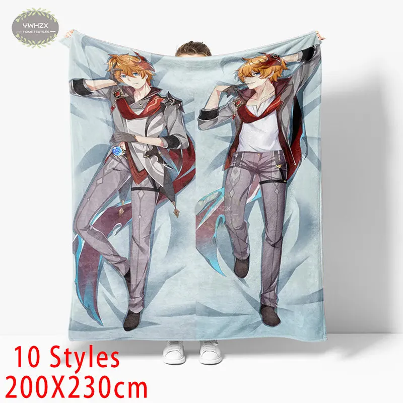 

Genshin Impact Blanket Anime Scaramouche Travel Throw Blanket for Living Room Bedroom Bed Office Sofa Nappers Bedding Home Decor