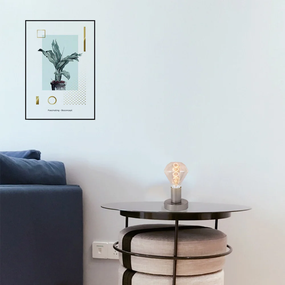 Современная хромированная настольная лампа в стиле лофт ретро E27 декоративное