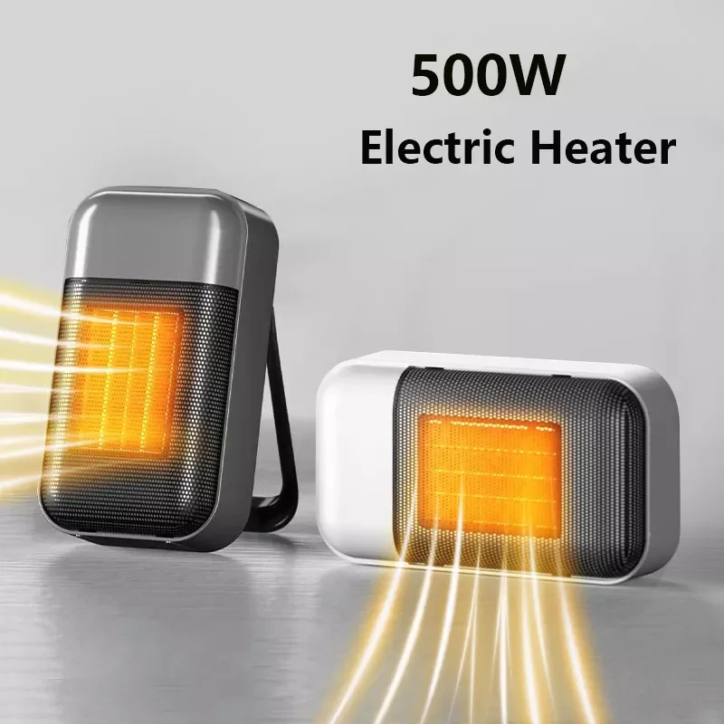 

Electric Heater 500W Fan Heater Space Heater PTC Fast Heating 220V Mini Office Desktop Portable Room Heater Radiator Air Heaters