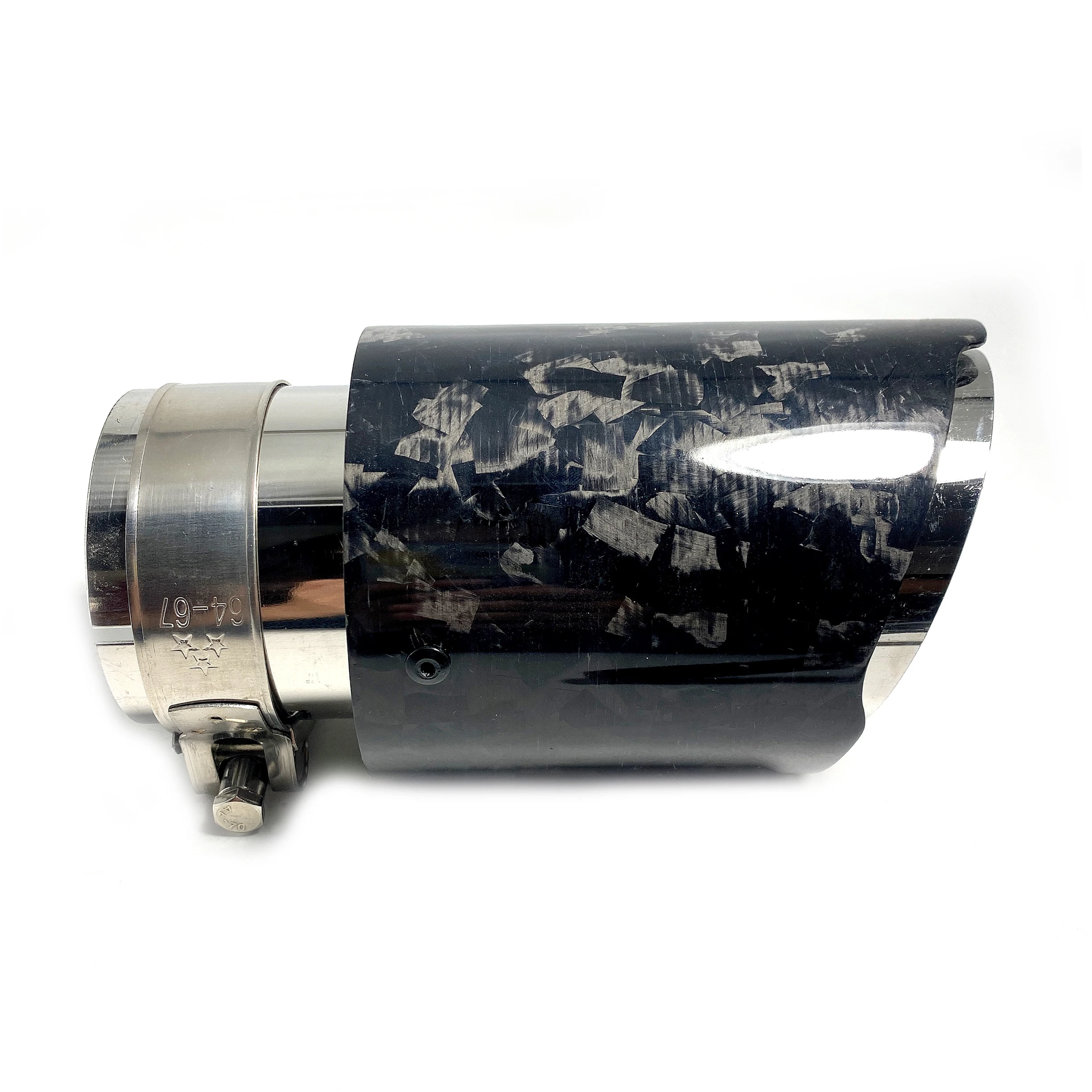 1 шт. Автомобильная выхлопная труба прямой фланец кованый глянцевый углеродный