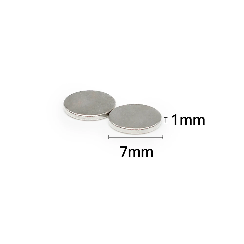 

50/100/200/300/500/1000PCS 7x1 mm thin sheet N35 Neodymium Magnet Disc Powerful Magnets Round 7x1 mm Permanent Magnet 7mm*1mm