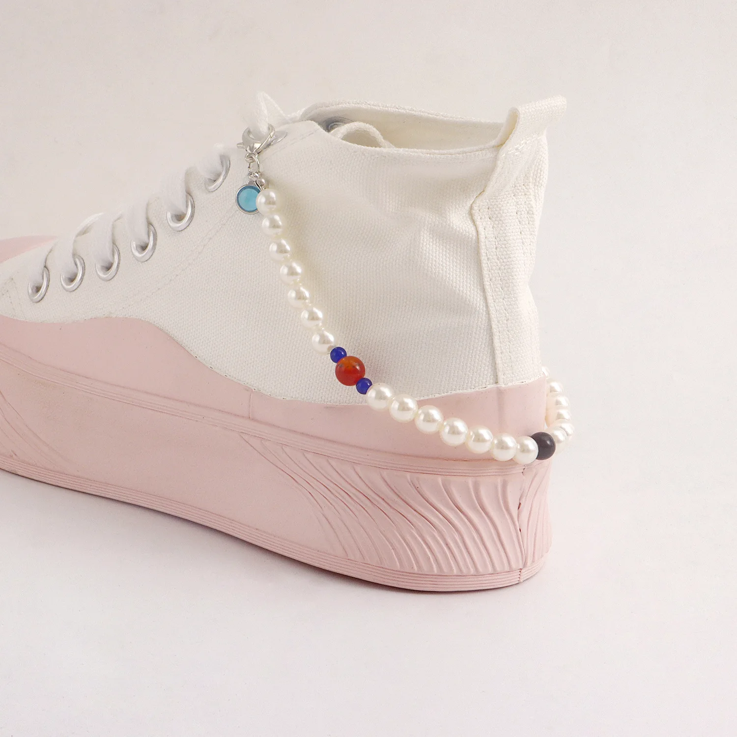 

Hip Hop Punk Shoe Chain Imitation Pearl Chain Foot Chain Fashionable European and American Holiday Accessories Gift