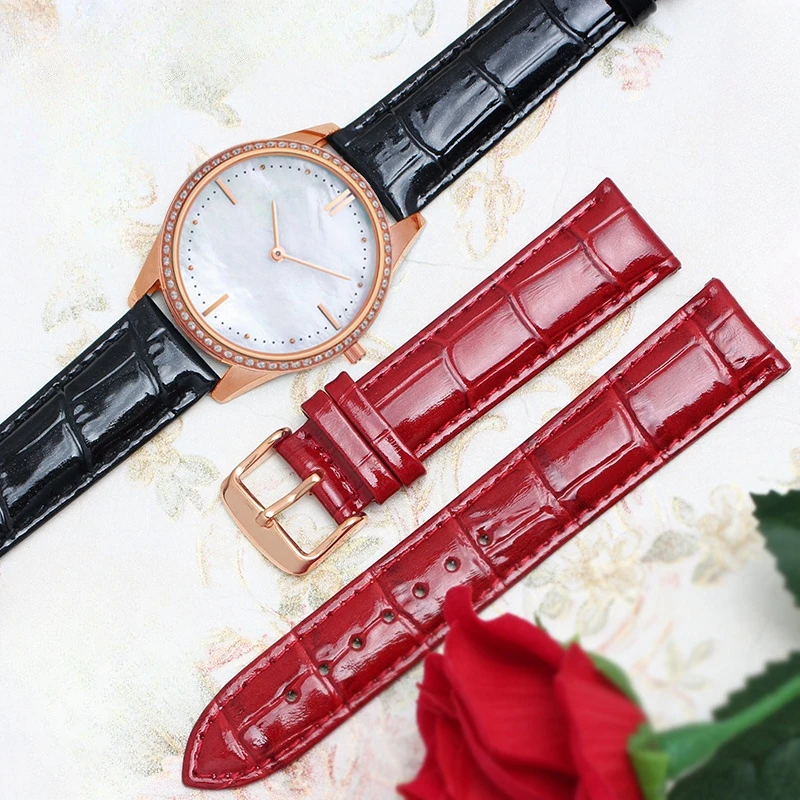 

Genuine Leather Watch Strap for Tissot Titus Folli Follie Soft and Comfortable Women Watch Band Accessories 14 16 18 20mm