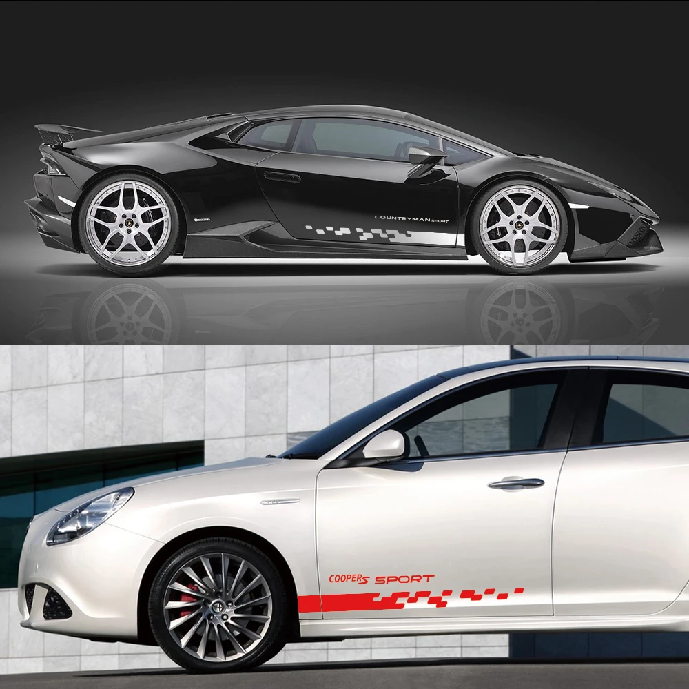 Наклейки на боковые двери автомобиля наклейки для мини-Джона Купера R55