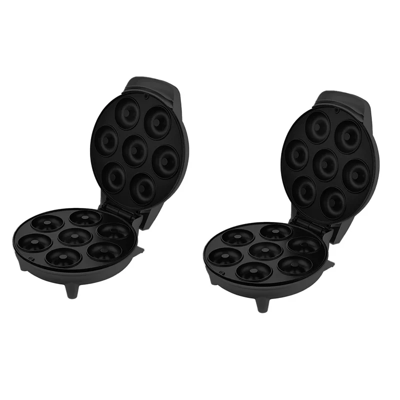 

Электрическая мини-машина для пончиков с антипригарным покрытием для завтрака закусок десертов кухонное приспособление