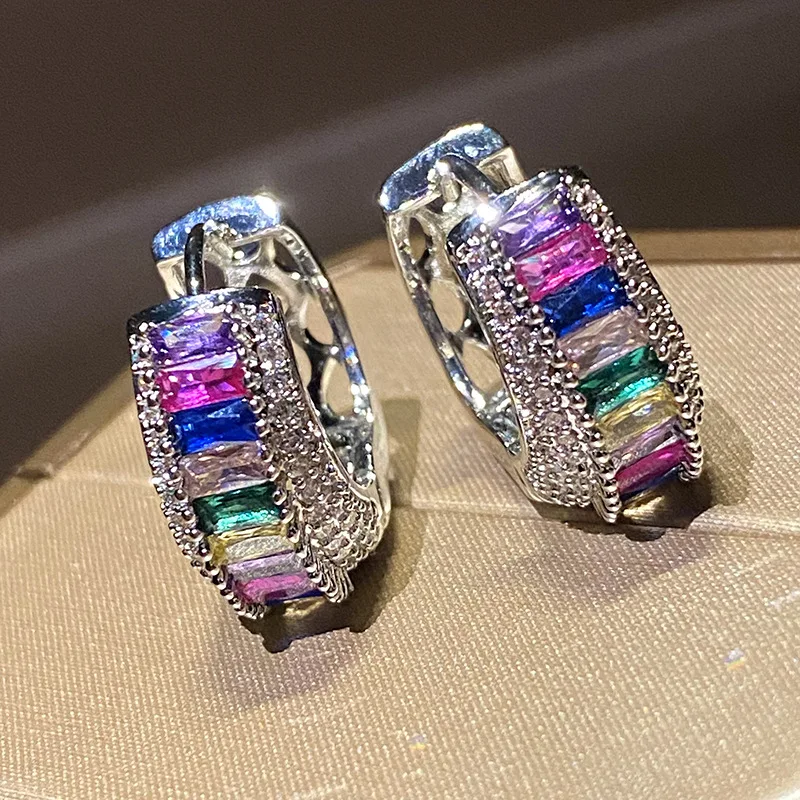 

Новинка 2022, роскошные серьги-гвоздики серебряного цвета для женщин, свадебные модные ювелирные украшения для невесты