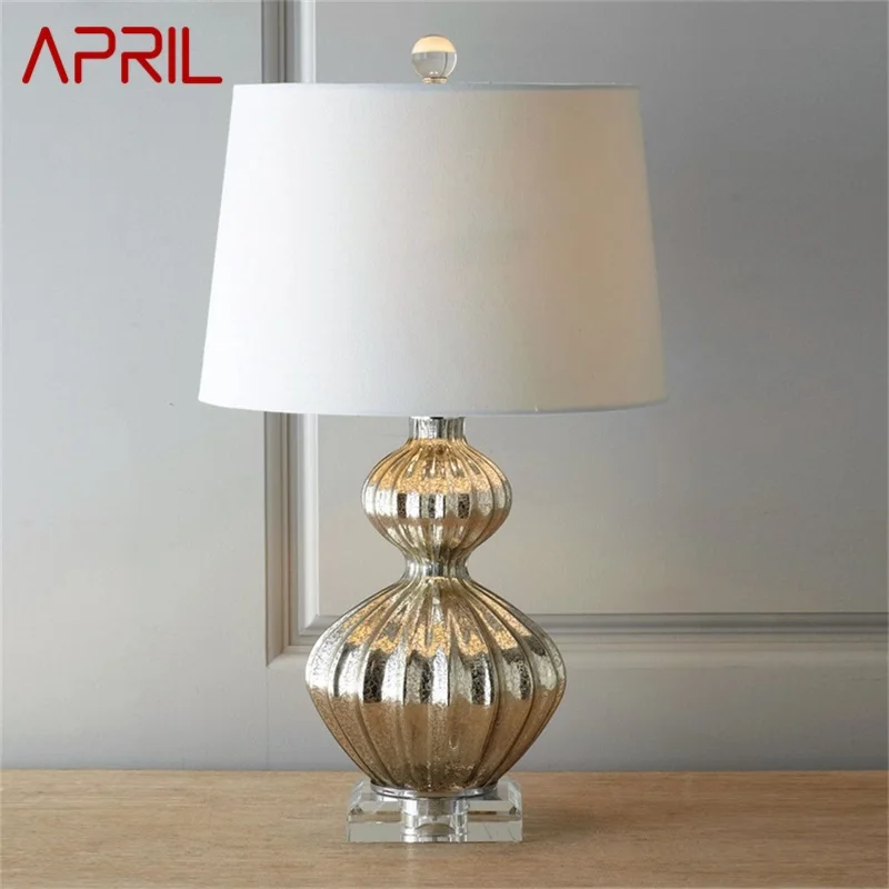 

Апрельский диммер, современная настольная лампа, креативное роскошное настольное освещение, семейное прикроватное украшение