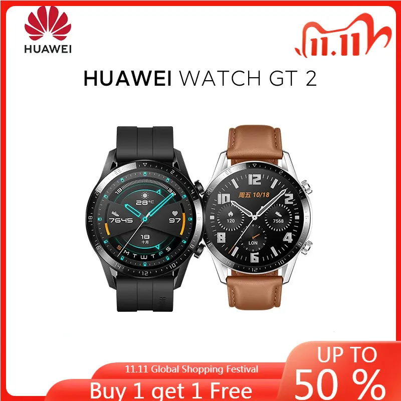 

Global Version HUAWEI WATCH GT 2 GT2 Smart WATCH Blood Oxygen SmartWatch 2 Weeks Battery Life Phone Call Heart Rate Tracker