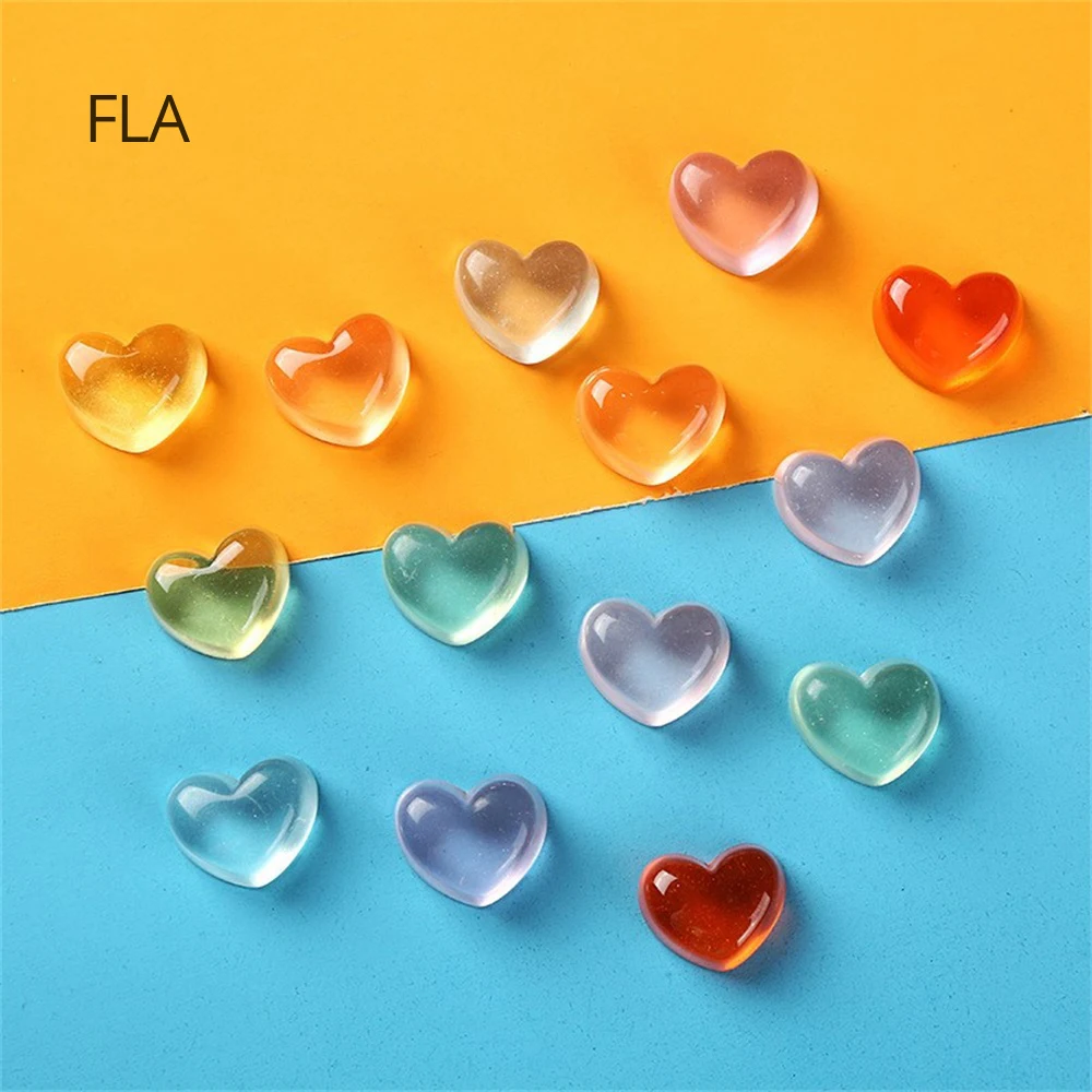 

10 шт. DIY в форме сердца, желе, миниатюрное украшение, искусственная смола, украшение для дома