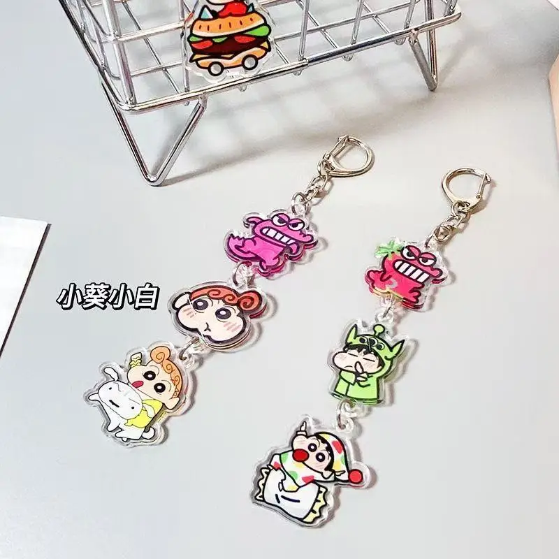 Фото Брелок-подвеска для сумки Crayon Shin-Chan Multi-Link из акрила, коллекция динозавров Широ Химавари и Шин-Чан, креативные сувениры №3