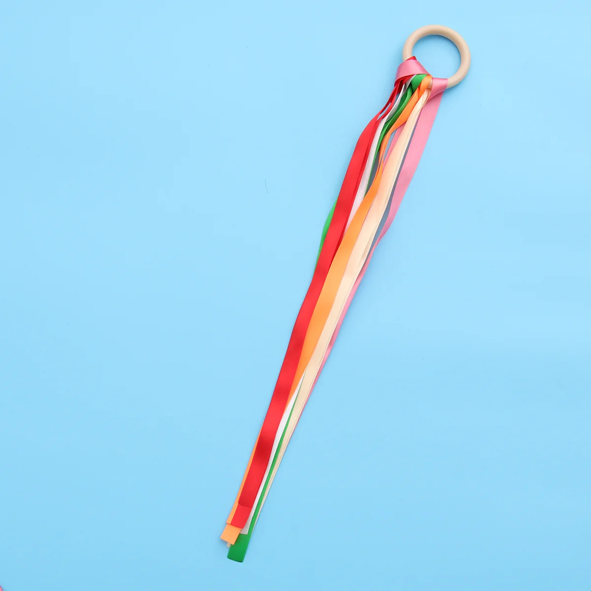 

Лента для танцев с круглой деревянной ручкой, 5 шт., 25 см