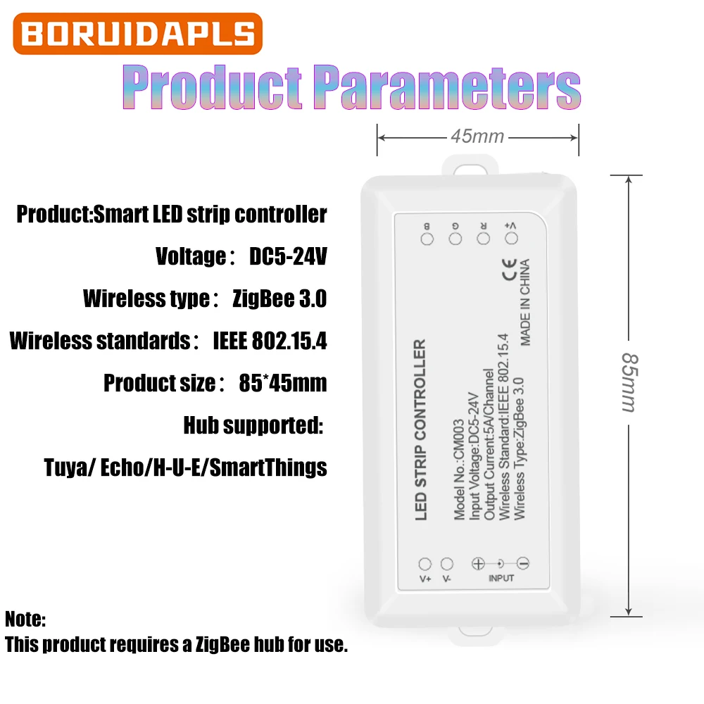 Светодиодный контроллер BORUIDAPLS Zigbee 3.0 RGB