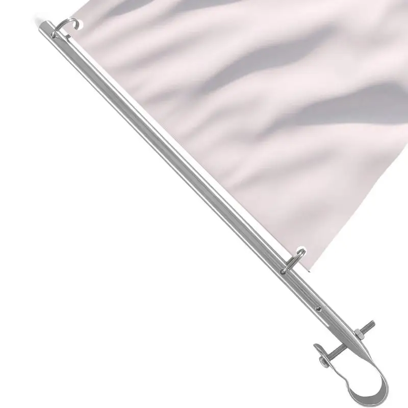 

Boat Flag Pole Mount 304 Stainless Steel Banner Pole Mount Removable Yacht Supplies For Pontoon Boat RV Fishing Boat RV Without