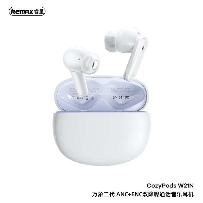 Фото Наушники Bluetooth REMAX CozyPods W21N ANC+ENC Беспроводные наушники с шумоподавлением 5.3, стабильное подключение и отличное аудиоэффективность №3