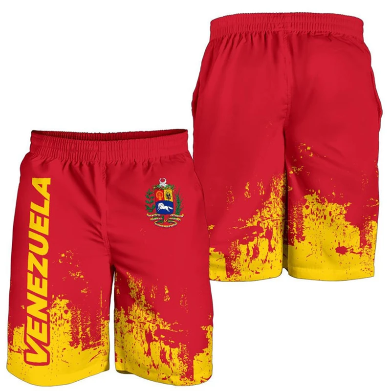 Шорты мужские с принтом флага Венесуэлы повседневные Гавайские пляжные короткие