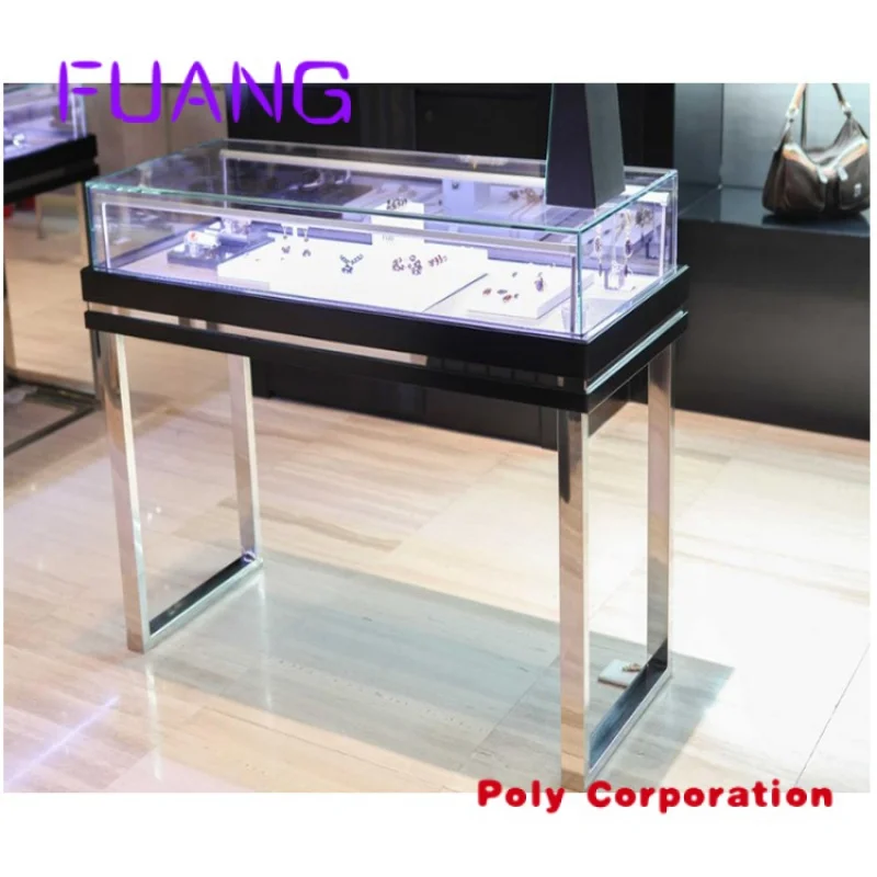 Jewelry used glass display cases / lighted jewelry display counter