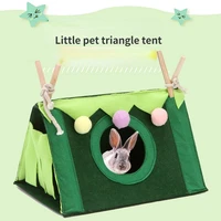 guinea pig stick tent triangular tent supported by wooden sticks hamster house rabbit house for hamster chinchilla squirrel