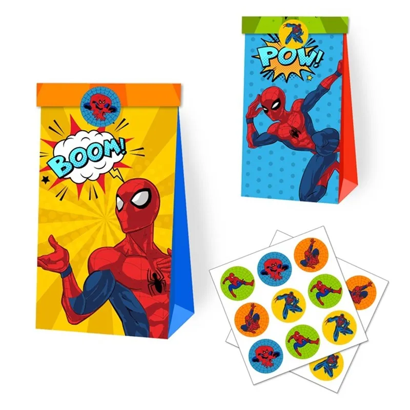 12 шт. бумажные подарочные пакеты с наклейками |