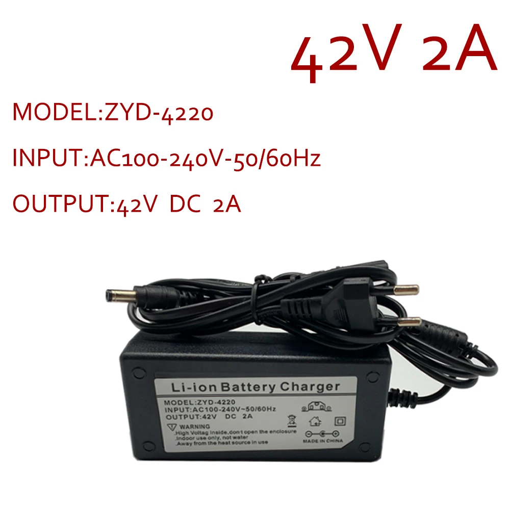 Фото Зарядное устройство для литий-ионных аккумуляторов, выходное напряжение 67.2В/58.8В/54.6В/42В/29.4В/25.2В/16.8В, 2А, входное напряжение 100-240 В переменного тока, Li-poly №5