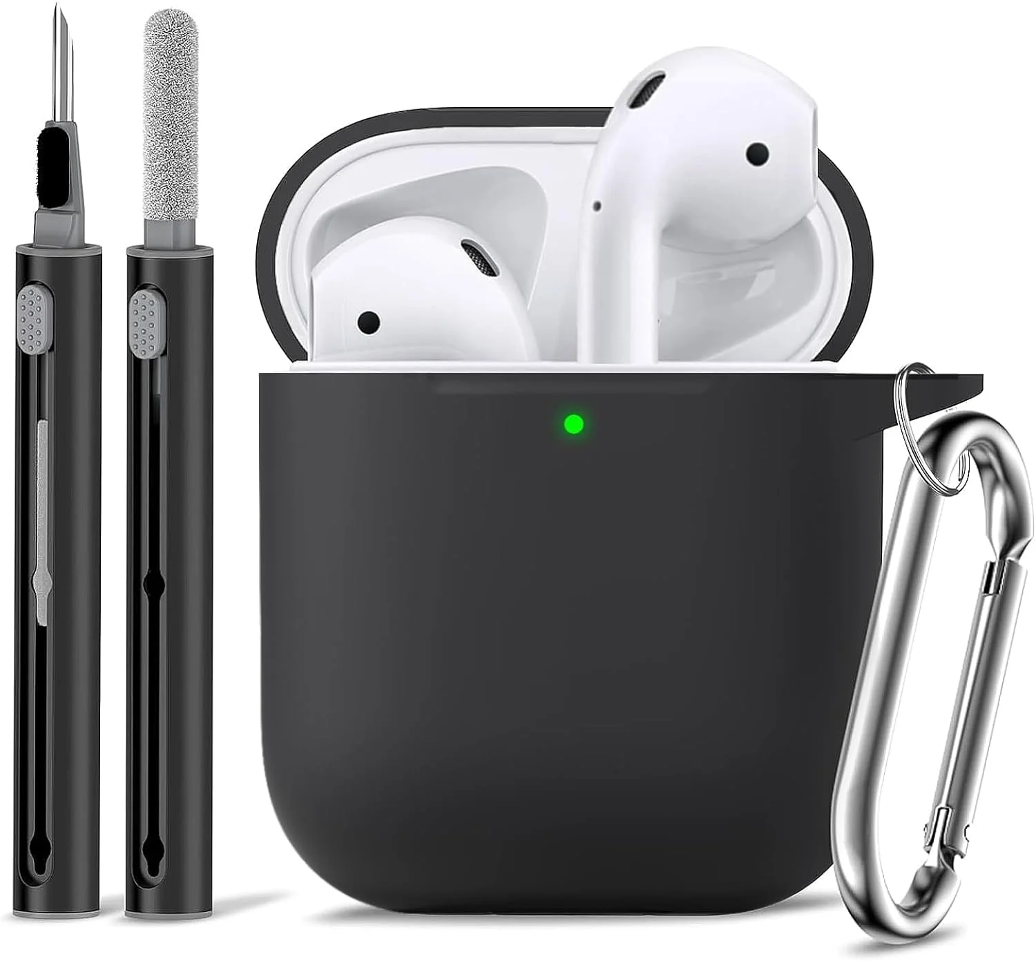 Мягкий Силиконовый Защитный Чехол Для Apple AirPods 1/2 Поколения С Набором Чистки