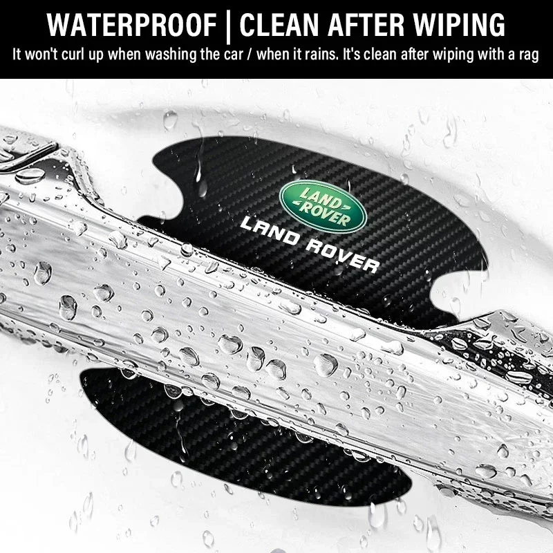 4 шт./компл. наклейка на дверную ручку автомобиля углеродное волокно устойчивая к