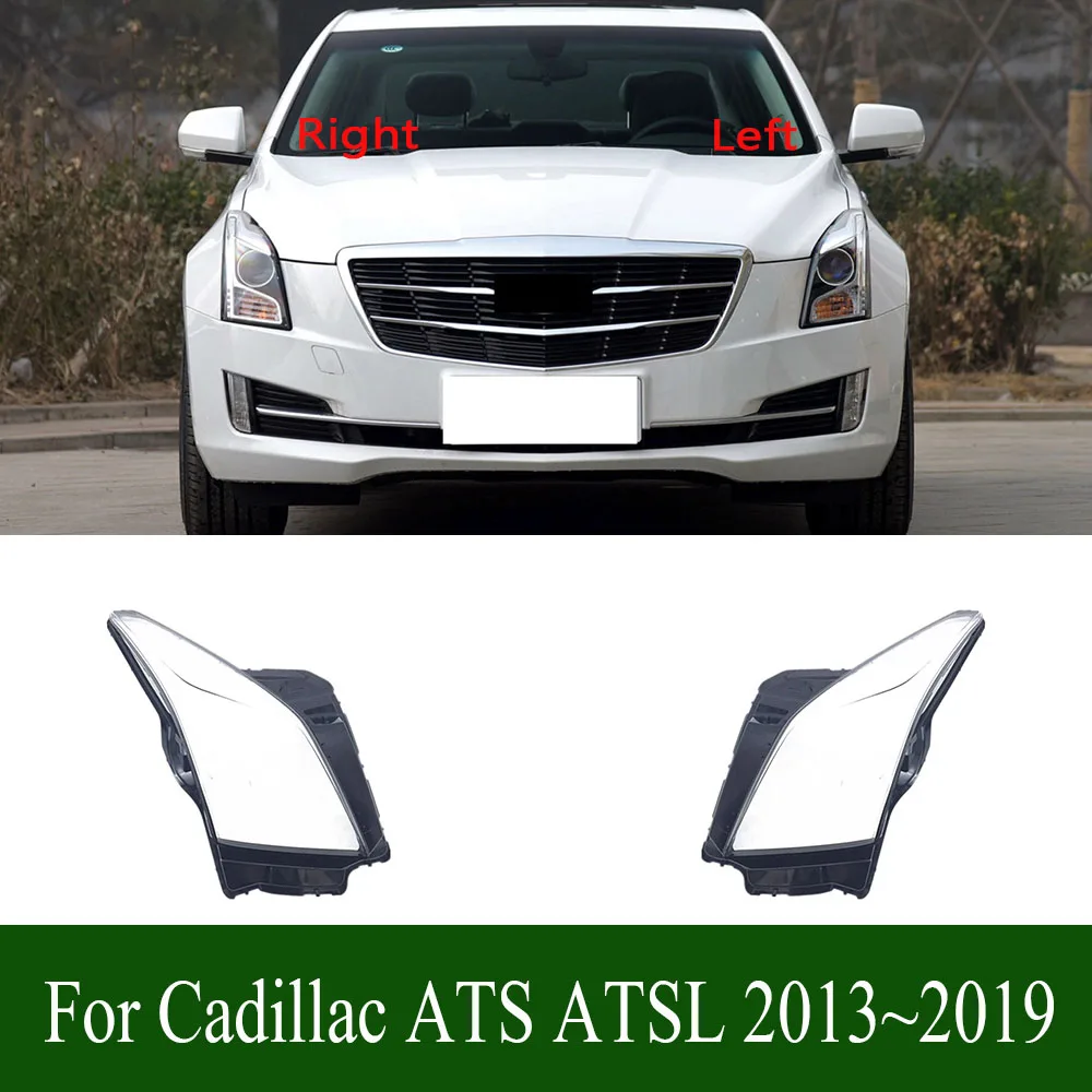 For Cadillac ATS ATSL 2013~2019 Headlamps Transparent Mask Lampshade Lamp Shell Masks Headlight Cover Lens Plexiglass