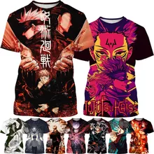 Anime Jujutsu Kaisen 3D Printed Casual Hip Hop Harajuku Short Sleeve T Shirt ops for Men and Women  Graphic  Shirts