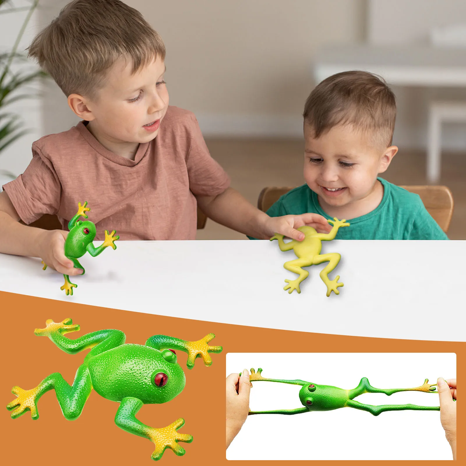 

Simulation Frog Model Ornaments Soft Rubber Fake Frog Creative Compulsion Vent Frog Toys Toys Behavior Dog Toy Blackbird Toy