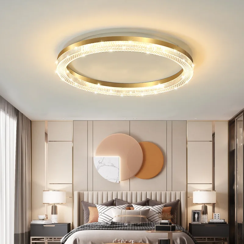 

Dining Room Kitchen Ceiling Light Gold Dimmable Nordic Bedroom Bathroom Ceiling Lights Living Room Plafonnier Room Decoration YQ