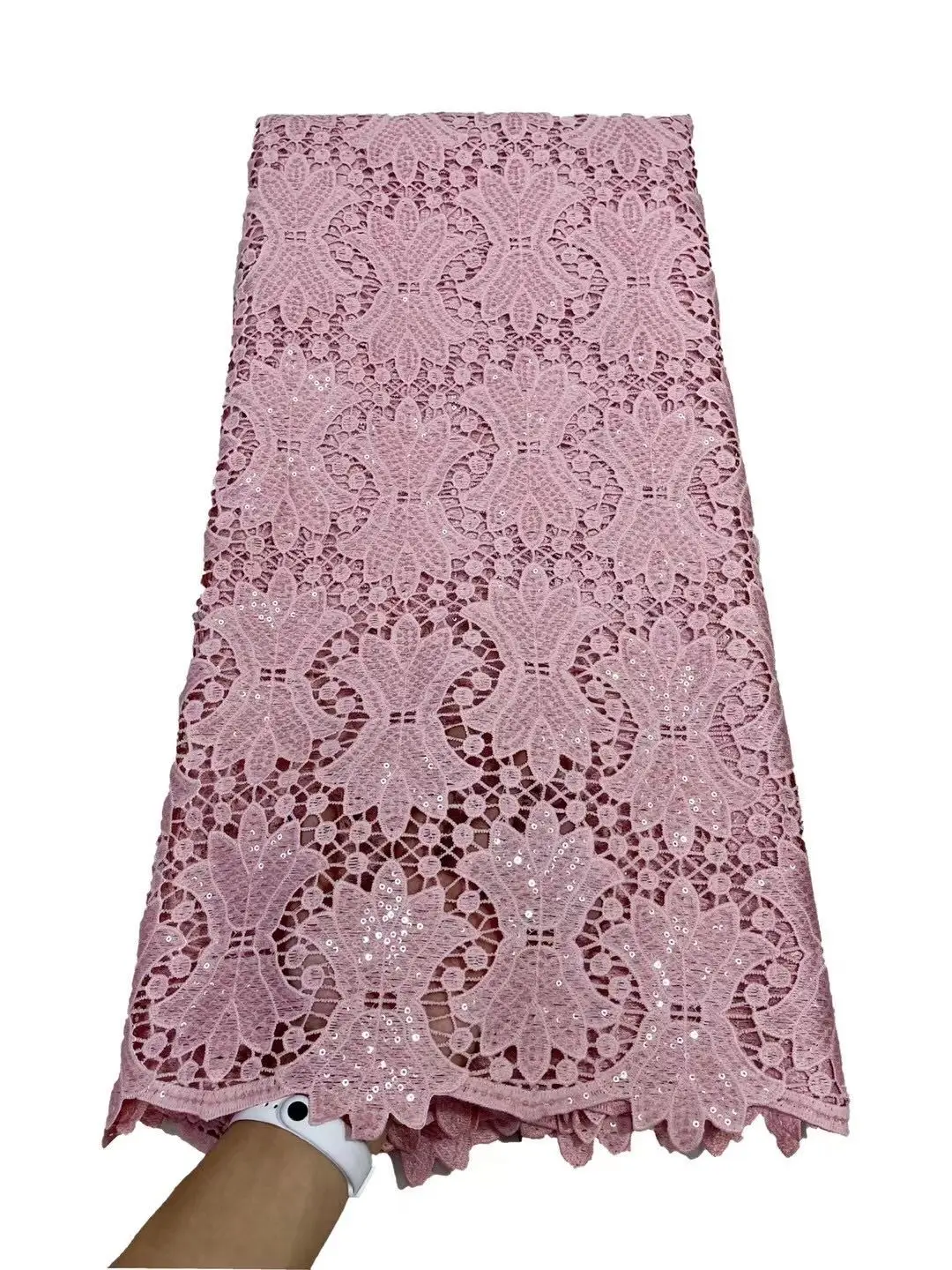 Новейшая африканская кружевная ткань 2022 Высококачественная вышитая с блестками