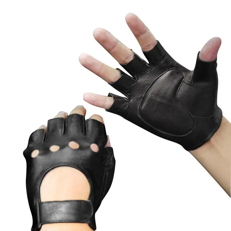 

Перчатки для верховой езды для мужчин, дышащие велосипедные перчатки, велосипедные перчатки, кожаные перчатки для вождения, защитное снаряжение без пальцев
