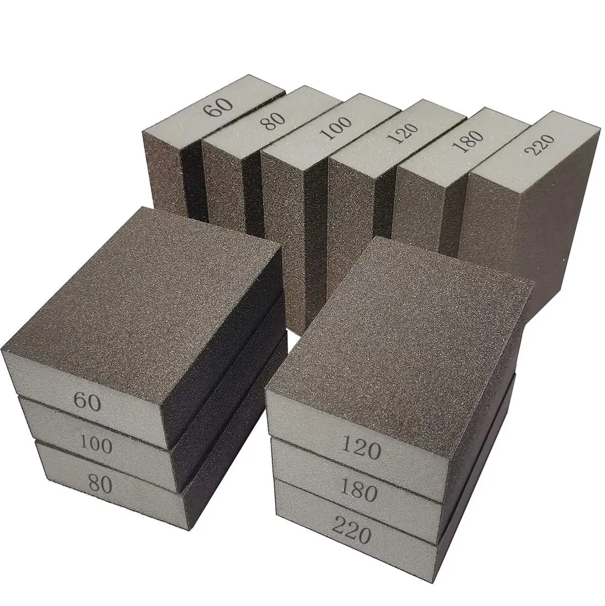 

16Pcs Grits 120-1000 Sponge Sand Block Polishing Wood Furniture Jade Metal Derusting Polished Sandpaper Abrasive Pads
