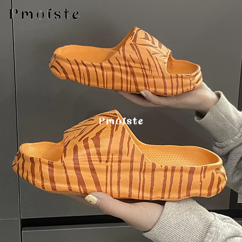 Cow Slippers for Women 2023 New Designer Texture Platform Soft Slippers Cute Comfortable EVA Slipper for Home